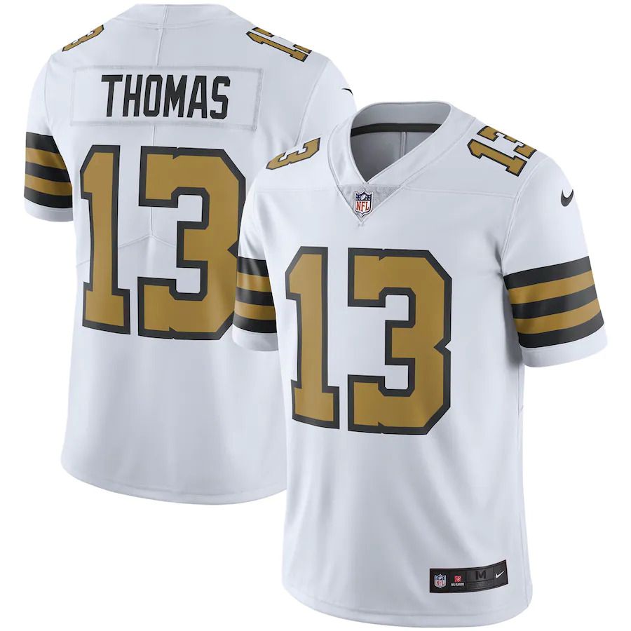 Men New Orleans Saints #13 Michael Thomas Nike White Vapor Untouchable Color Rush Limited Player NFL Jersey